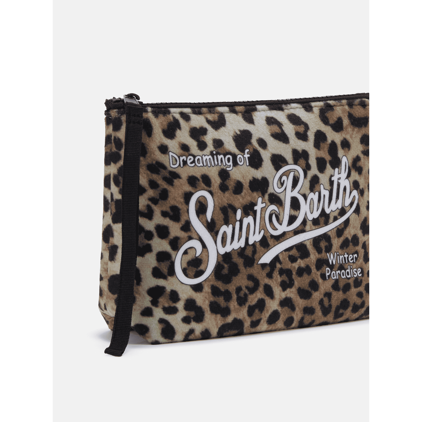 Pochette Aline effetto lana con stampa leopardata