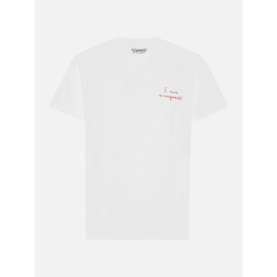 T-shirt Arnott Warm in cotone invernale bianco con ricamo E nun m'angosci | VACANZE DI NATALE SPECIAL EDITION