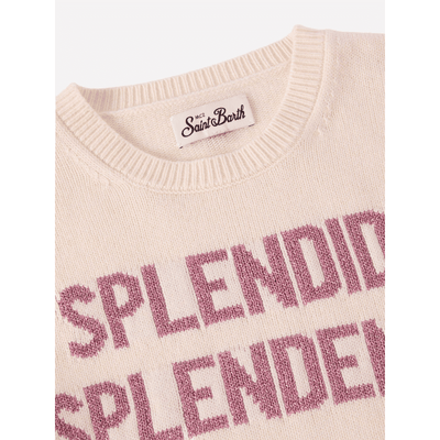 Maglione  Princess in misto cashmere e con jacquard lurex Splendida Splendente