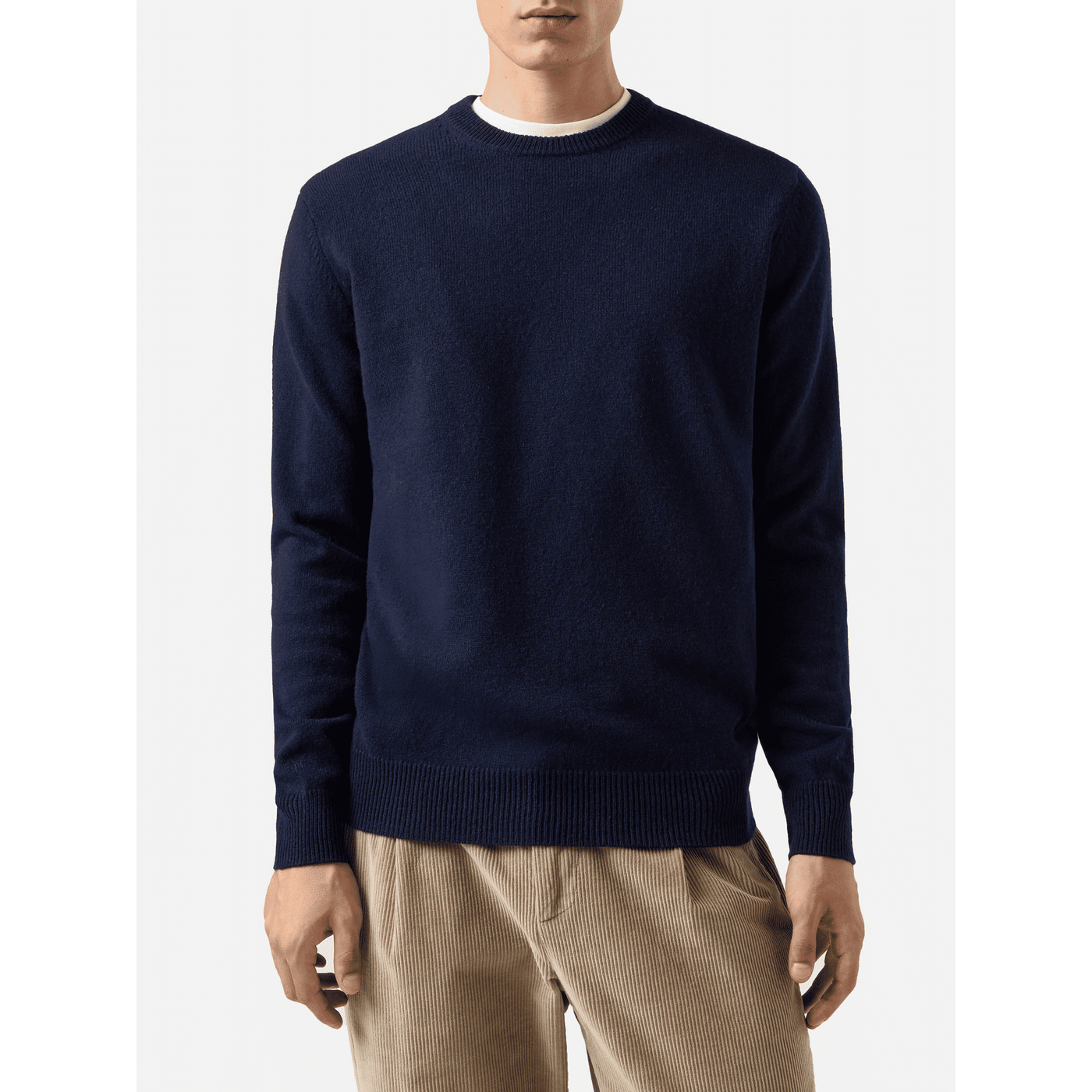 Maglione Regent in lambswool blu notte