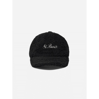 Cappello con visiera Baseball in sherpa nero