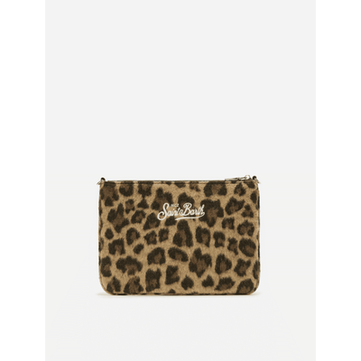Borsa crossbody Parisienne Felt in misto lana leopardata