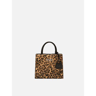 Shop Bag Mini in cavallino con stampa animalier