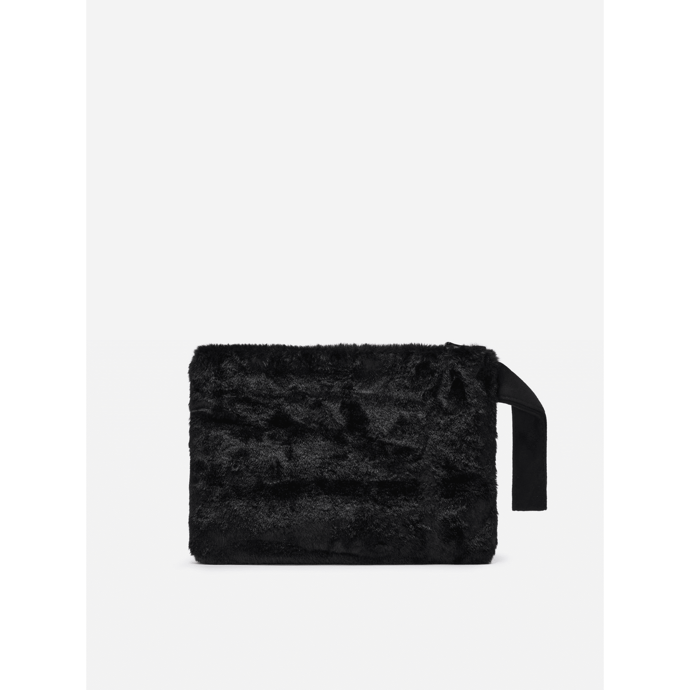 Pochette Pareasy in faux fur nero