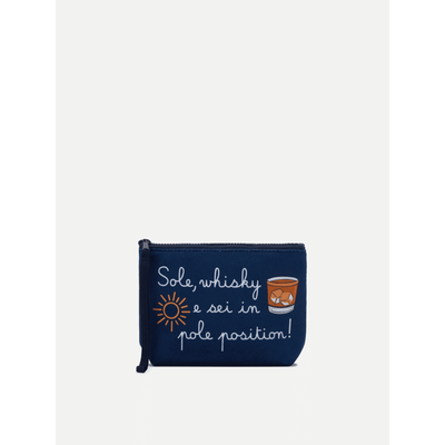 Pochette in lana Aline con stampa Sole, whisky... | VACANZE DI NATALE EDIZIONE SPECIALE