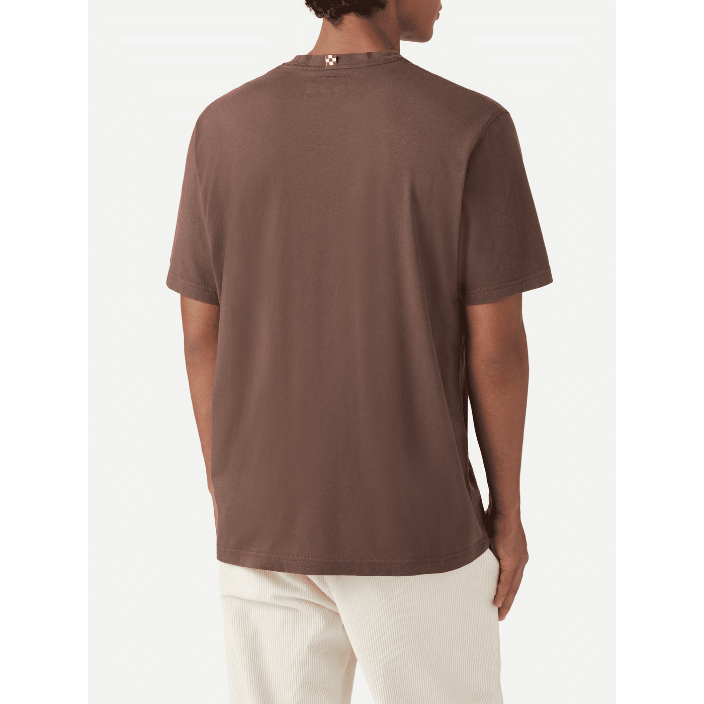 T-shirt Arnott in cotone marrone con ricamo A mari e Monti