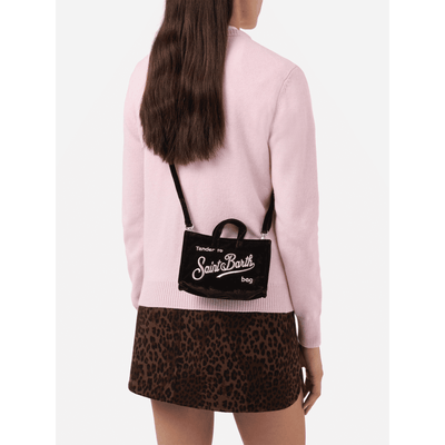 Mini borsa porta telefono Phone Bag Velvet in velluto nero