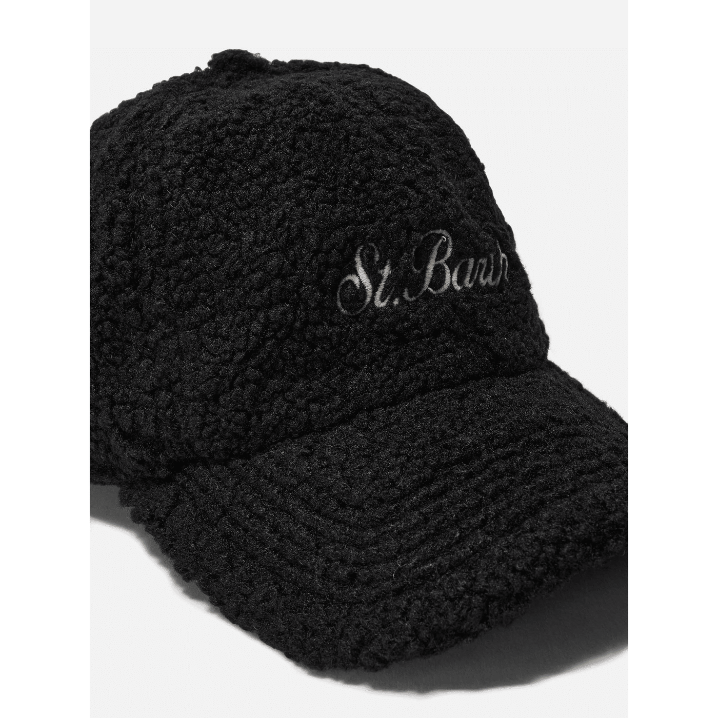 Cappello con visiera Baseball in sherpa nero