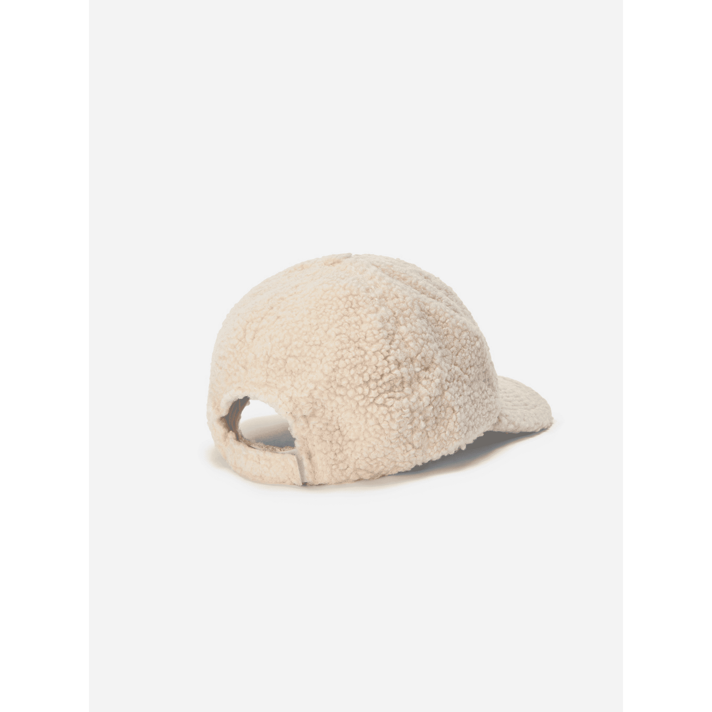 Cappello con visiera Baseball in sherpa beige