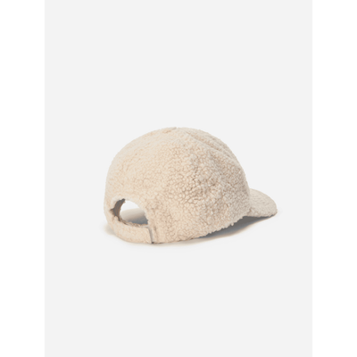 Cappello con visiera Baseball in sherpa beige