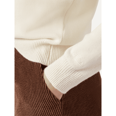 Maglione New Queen in misto cashmere bianco con ricamo lurex Favolosa