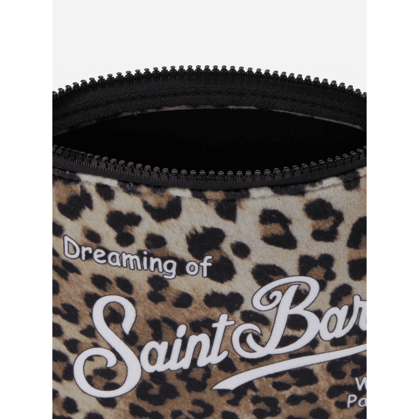 Pochette Aline effetto lana con stampa leopardata