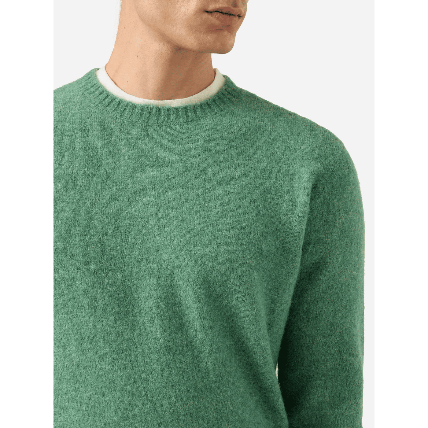 Maglione Regent in alpaca stretch verde salvia