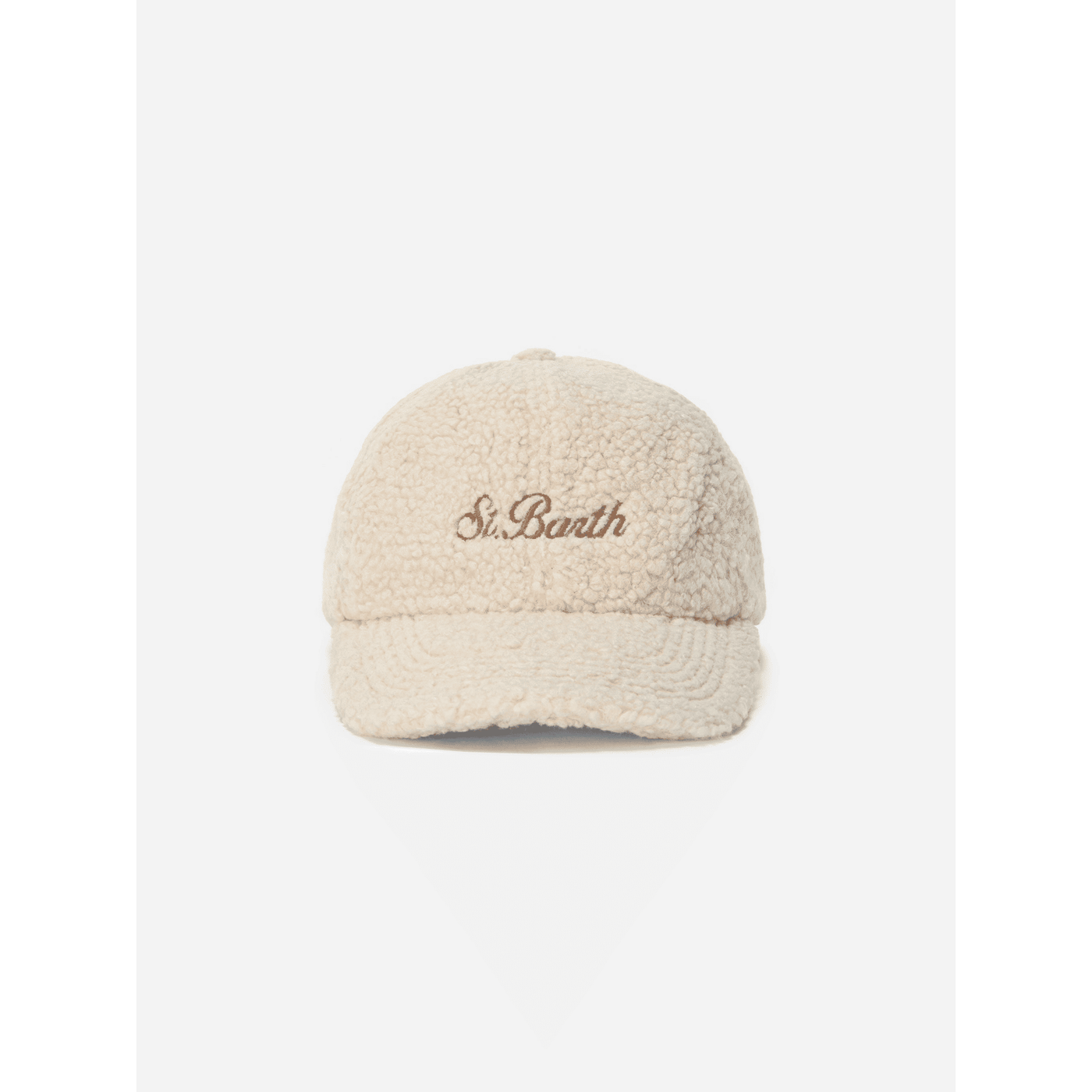 Cappello con visiera Baseball in sherpa beige