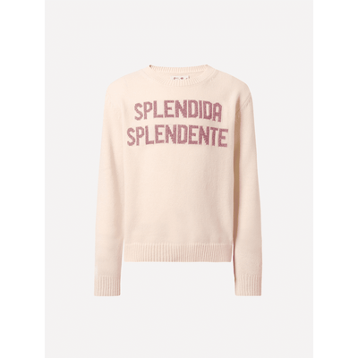 Maglione  Princess in misto cashmere e con jacquard lurex Splendida Splendente