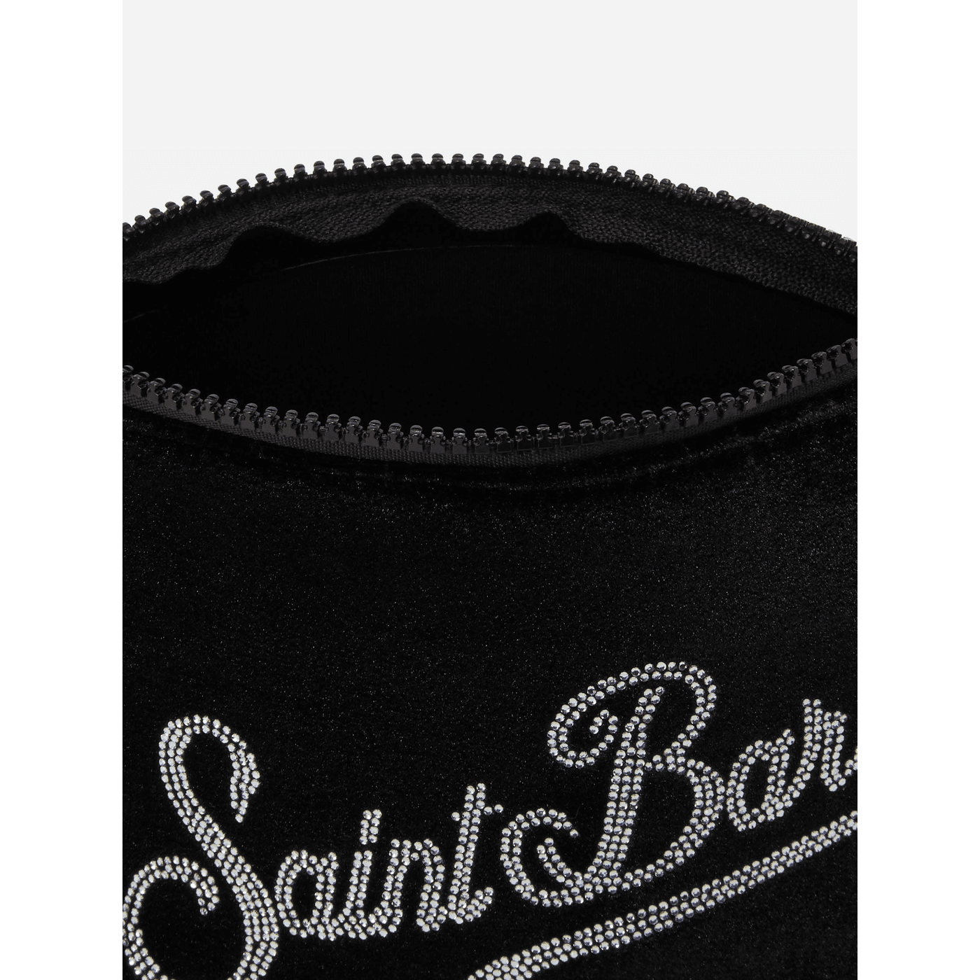 Pochette Aline Velvet in velluto nero e strass