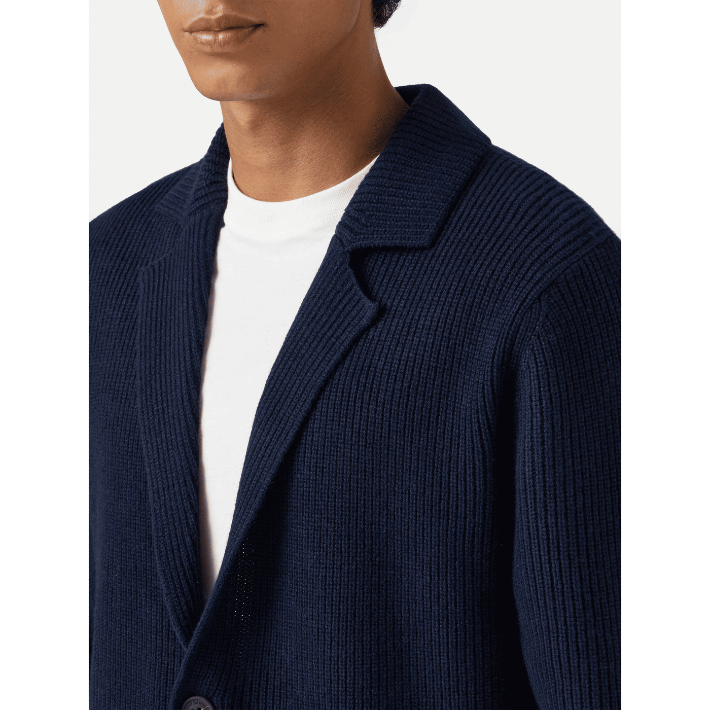 Blazer Eaton in lana blu notte