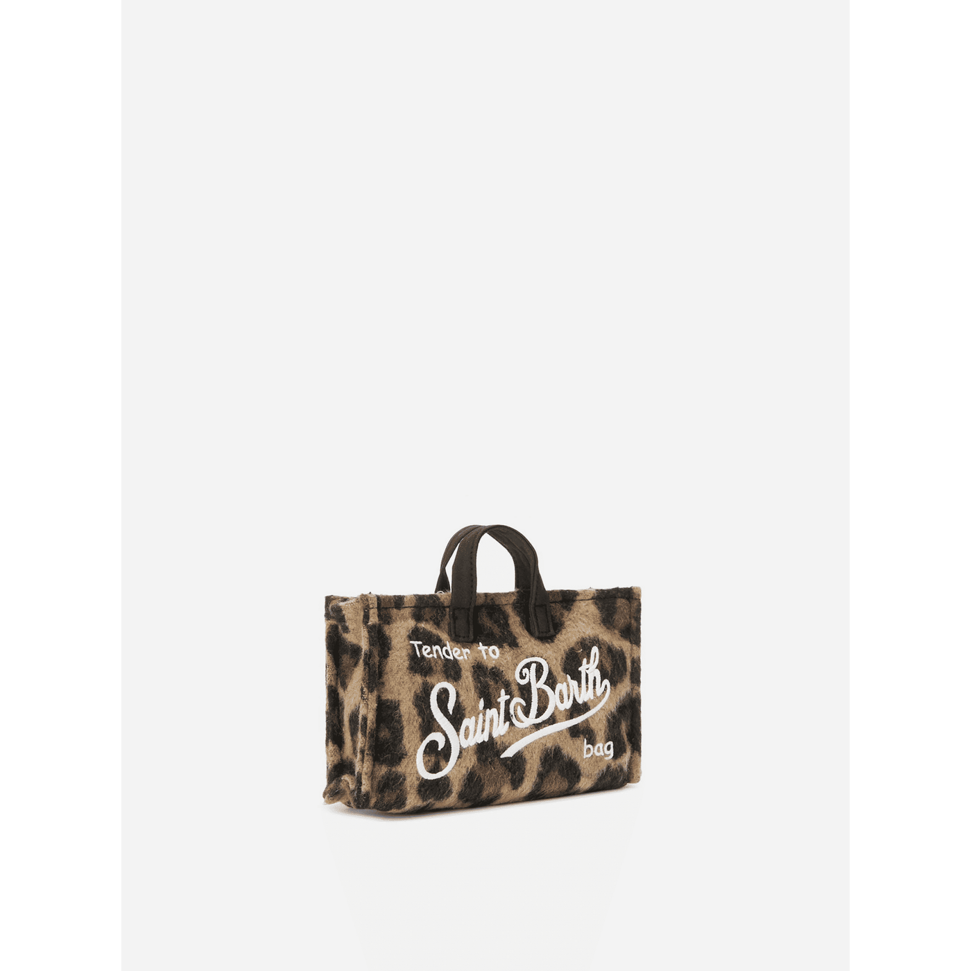 Mini borsa porta telefono Phone Bag Felt in misto lana leopardato