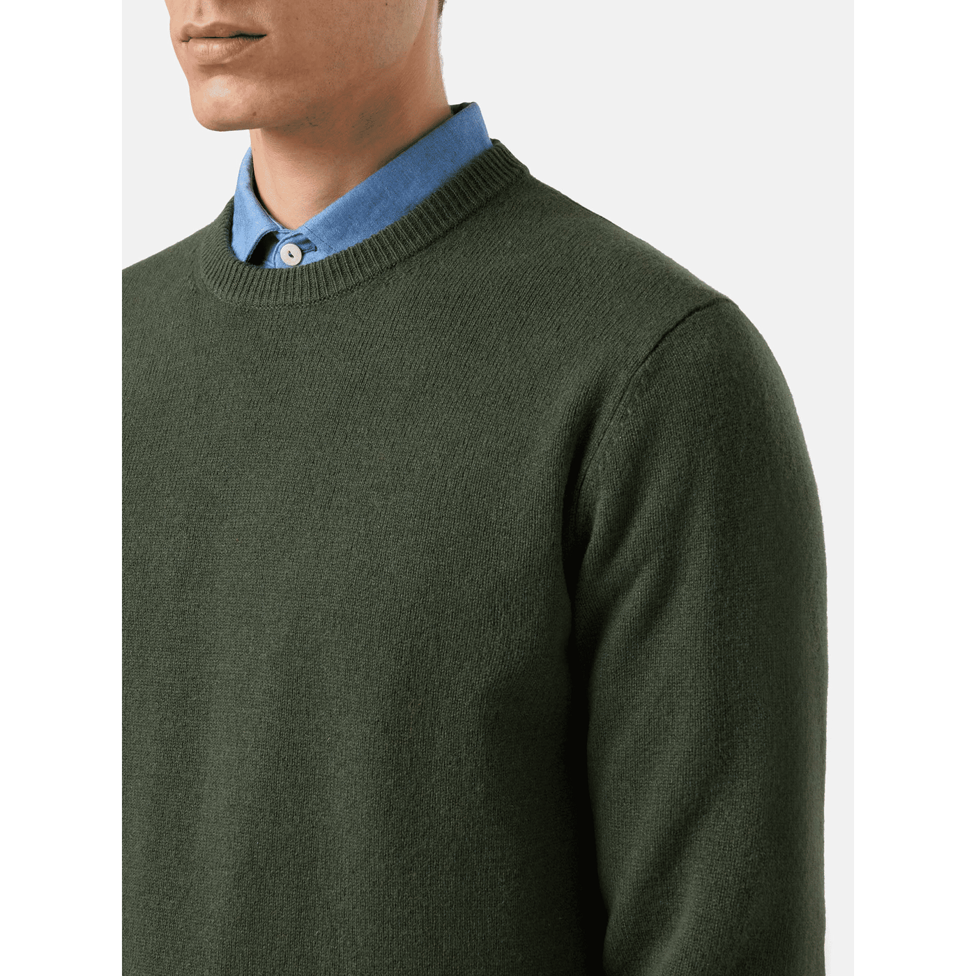 Maglione Regent in lambswool verde militare