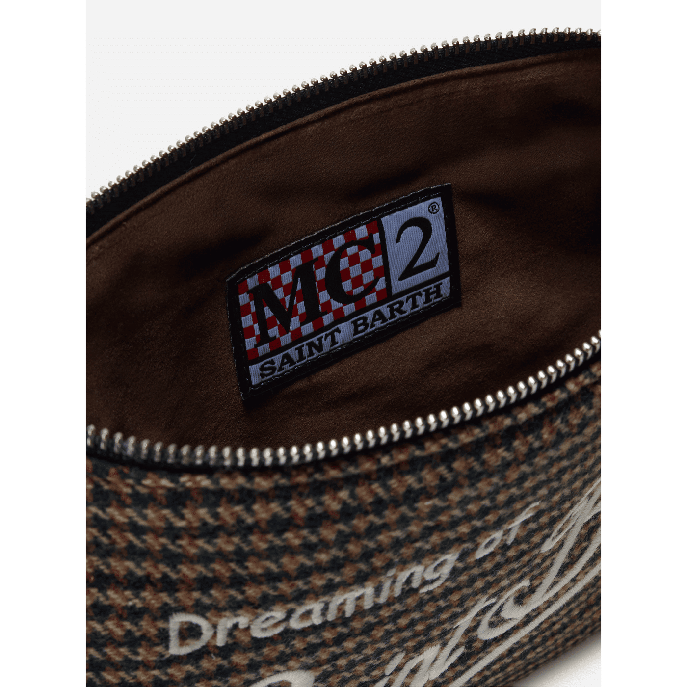 Borsa crossbody Parisienne Wool in misto lana pied de poule