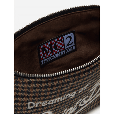 Borsa crossbody Parisienne Wool in misto lana pied de poule