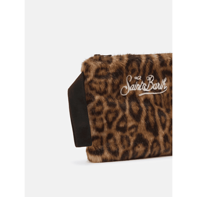 Pochette Pareasy in faux fur leopardato