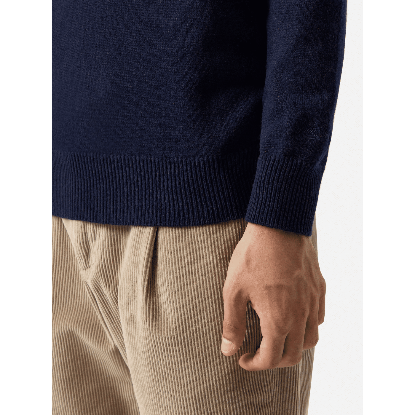 Maglione Regent in lambswool blu notte