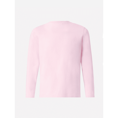 T-shirt Penny in cotone rosa a maniche lunghe con ricamo Bella e Monella