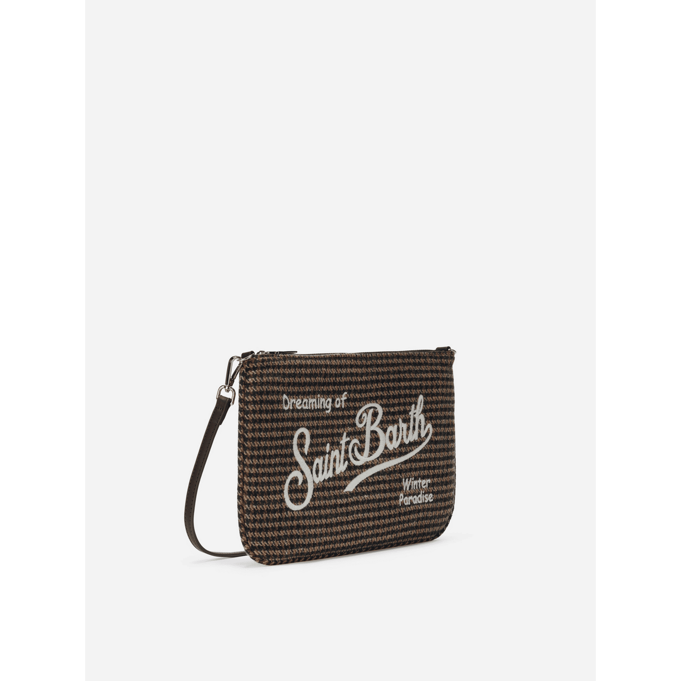 Borsa crossbody Parisienne Wool in misto lana pied de poule