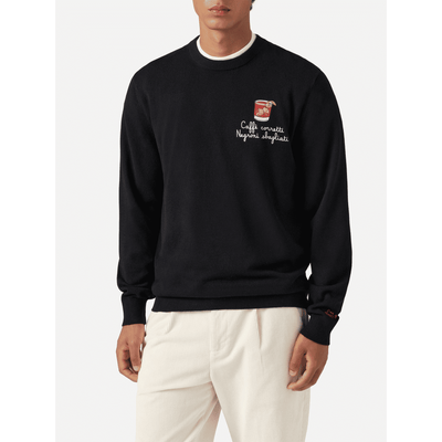 Maglione a girocollo Heron Light con ricamo Caff Corretti  Negroni Sbagliati