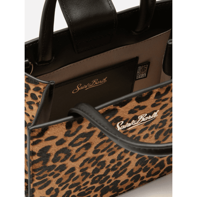 Shop Bag Mini in cavallino con stampa animalier