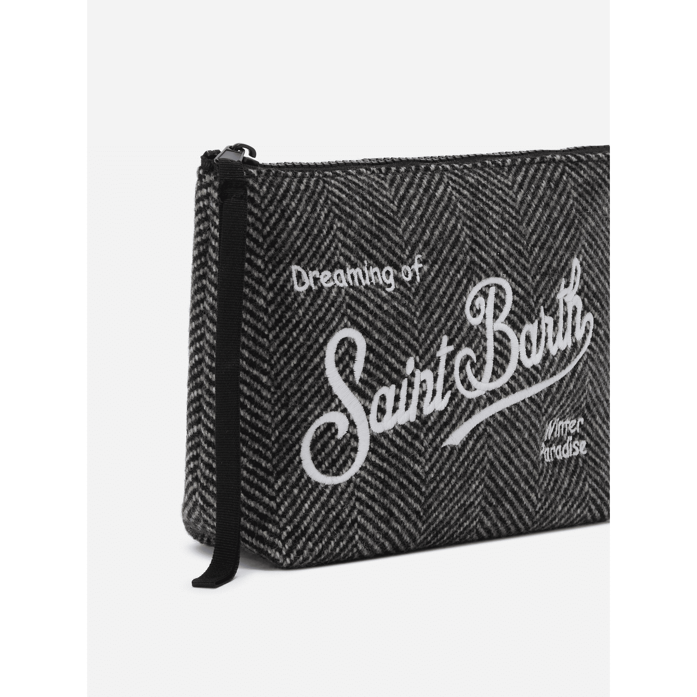 Pochette Aline Wool in misto lana spigato