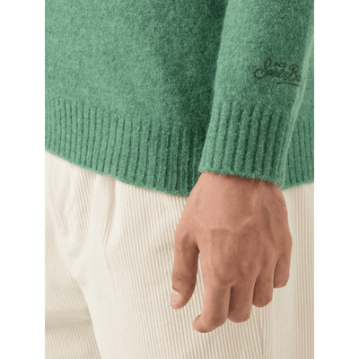Maglione Regent in alpaca stretch verde salvia