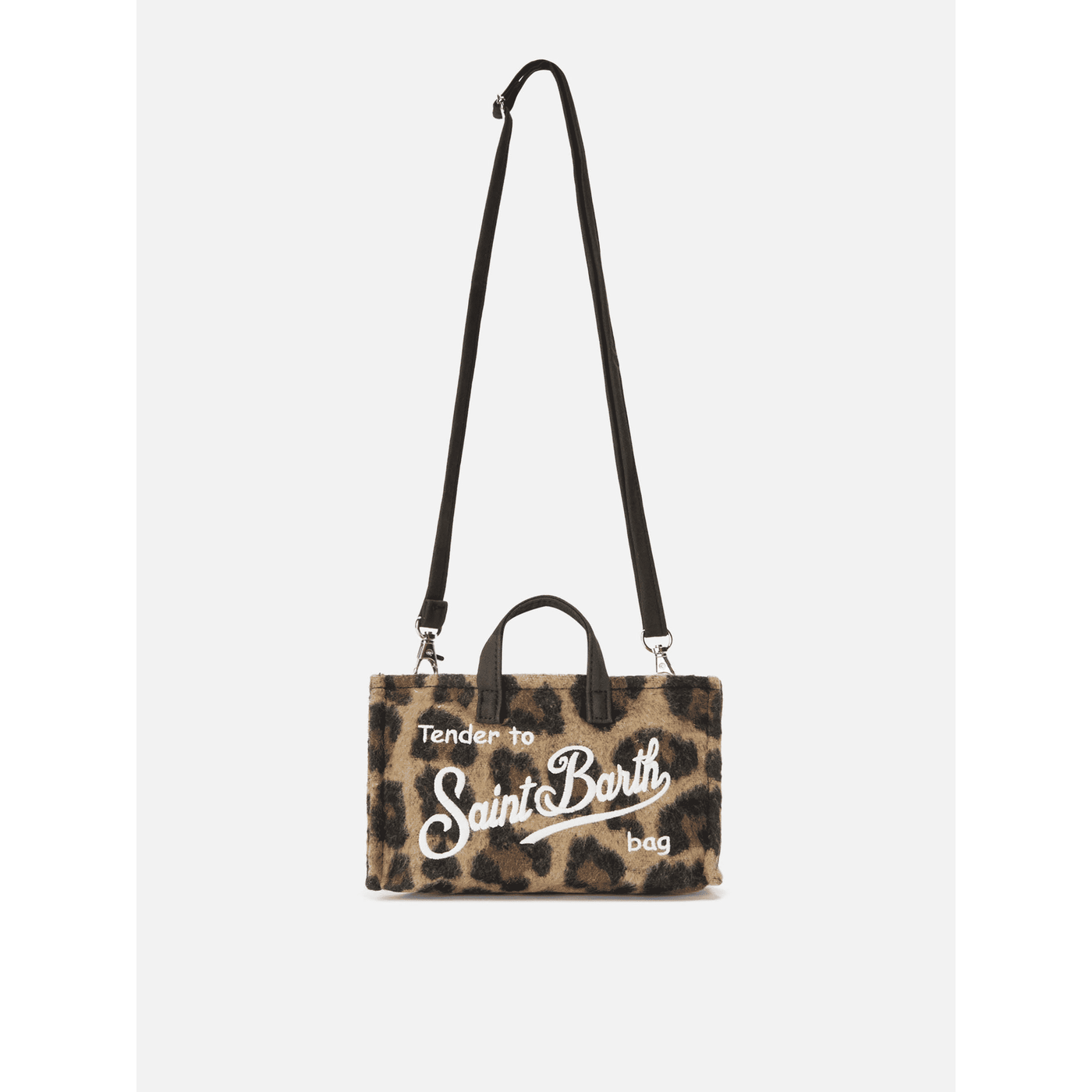 Mini borsa porta telefono Phone Bag Felt in misto lana leopardato