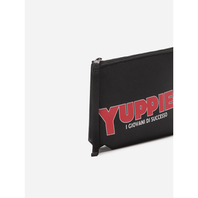 Pochette Aline effetto lana con stampa YUPPIES | YUPPIES SPECIAL EDITION