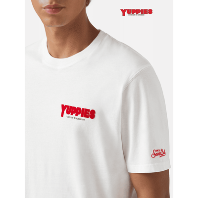 T-shirt Arnott Warm in cotone invernale bianco con stampa Yuppies | YUPPIES SPECIAL EDITION