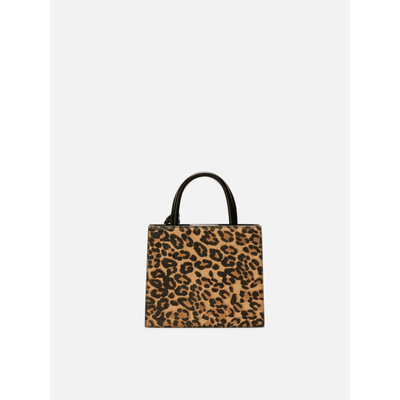 Shop Bag Mini in cavallino con stampa animalier