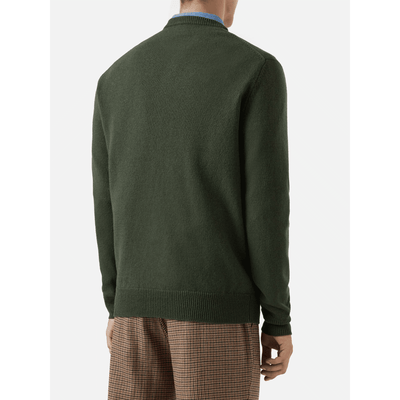 Maglione Regent in lambswool verde militare