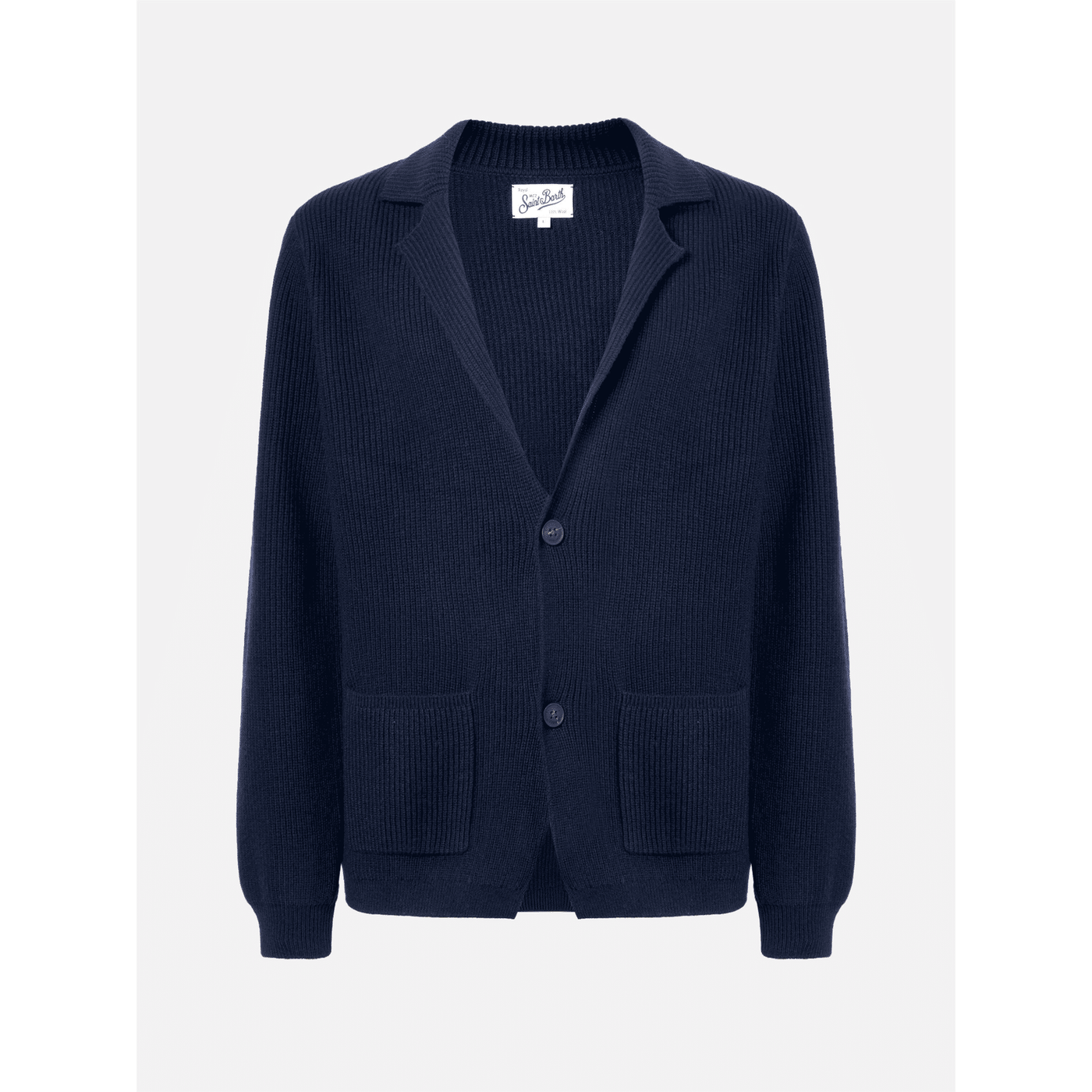 Blazer Eaton in lana blu notte