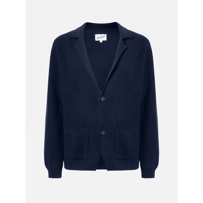 Blazer Eaton in lana blu notte