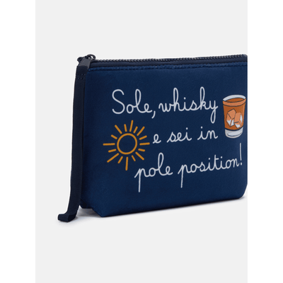 Pochette in lana Aline con stampa Sole, whisky... | VACANZE DI NATALE EDIZIONE SPECIALE