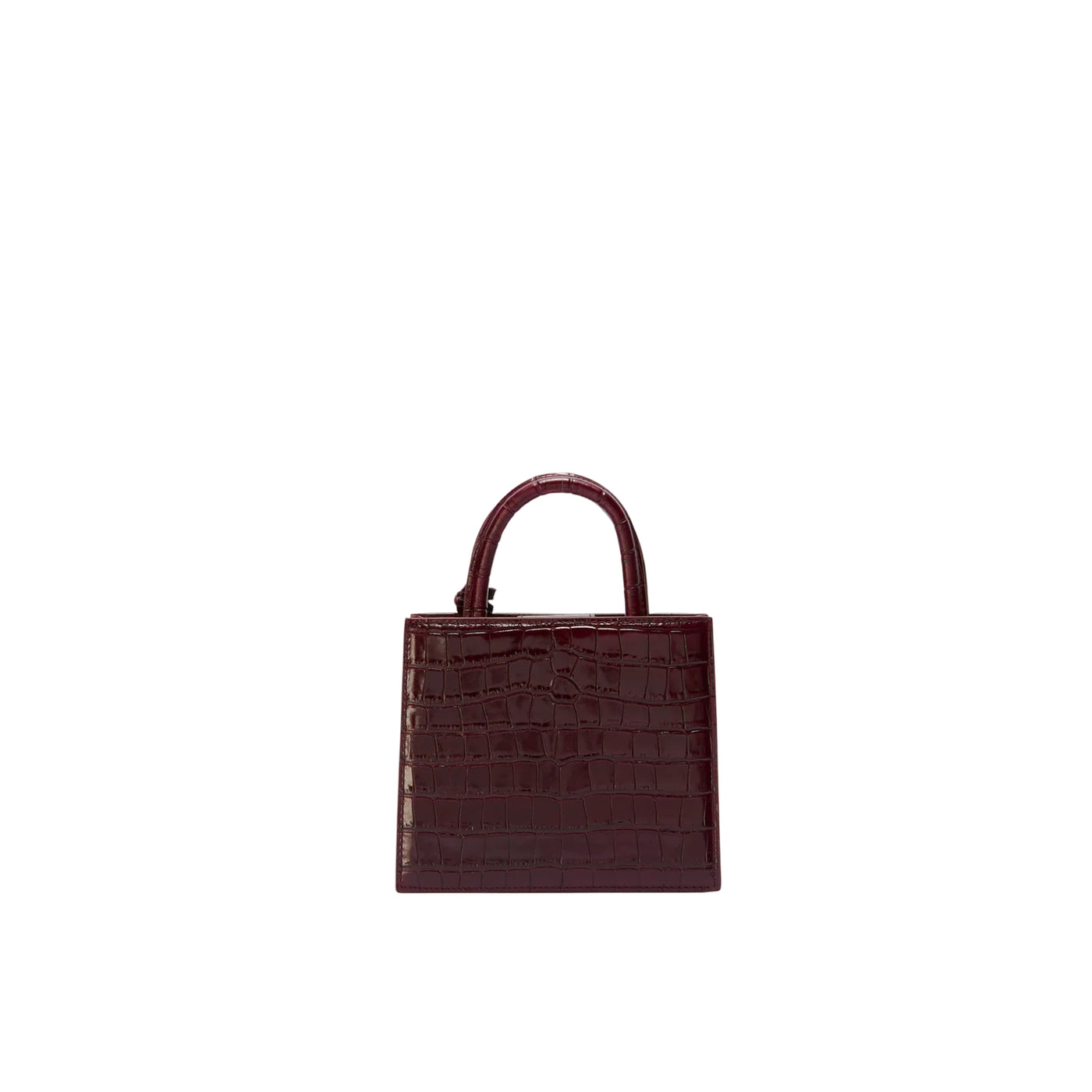 Borsa A Mano Mini In Pelle Bordeaux