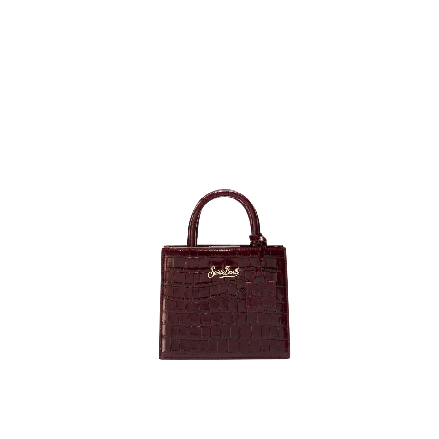 Borsa A Mano Mini In Pelle Bordeaux