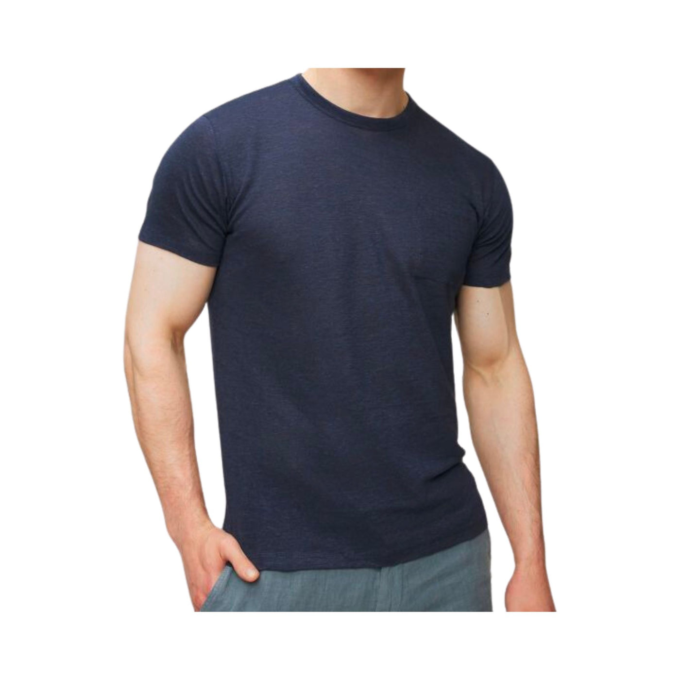 Men's crew neck T-shirt with pocket
