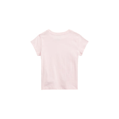 T-shirt Bambina in puro cotone Rosa a girocollo