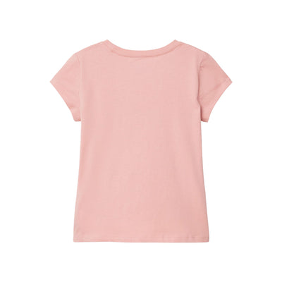 T-shirt for girls 5-7 years with logo pattern