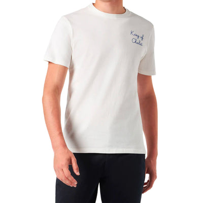 foto t-shirt uomo bianca frontale indossata 