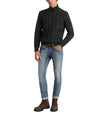 Jeans Uomo George skinny con risvolto modello frontale
