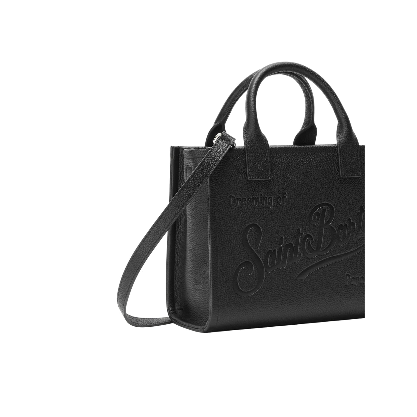 Borsa A Spalla Vanity Bag Midi In Pelle Martellata Nera