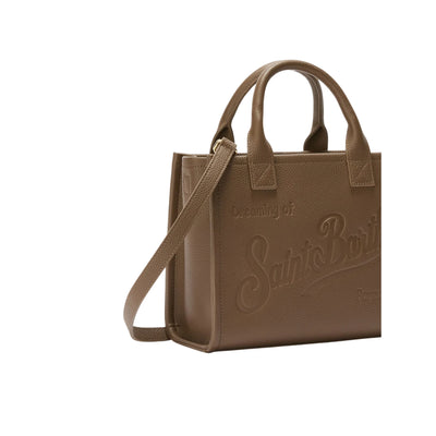 Borsa A Spalla Vanity Bag Midi In Pelle Martellata Marrone